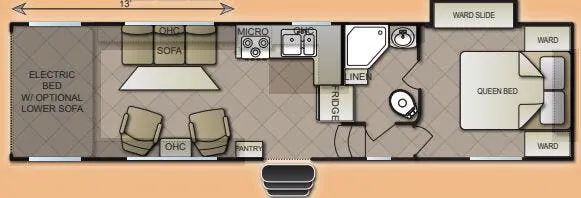 Pacific Coachworks Blaze'n 3213 floor plan