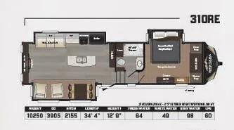 Keystone Montana High Country 310RE floor plan