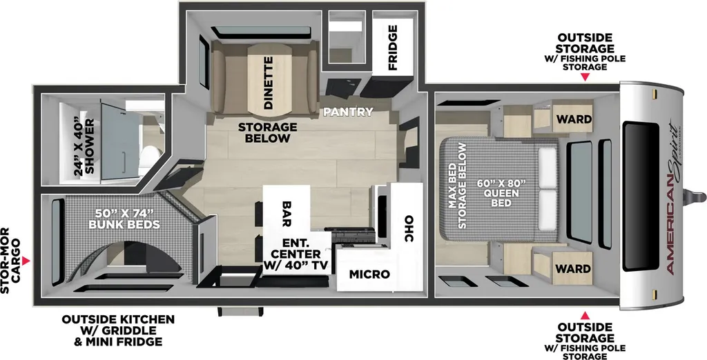 2027 Coachmen American Spirit 2457BH floor plan