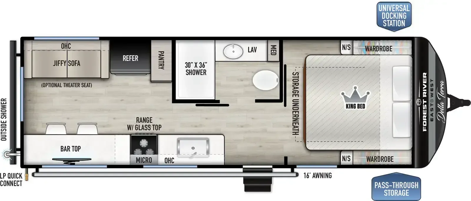 East to West Della Terra 200RD floor plan