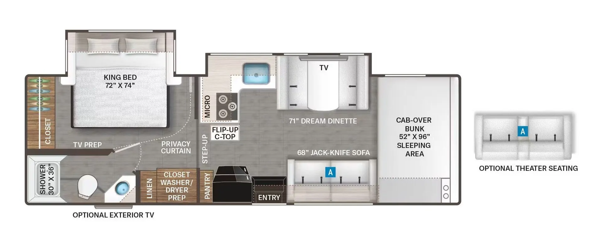 2026 Thor Motor Coach Four Winds 29K - Floor plan