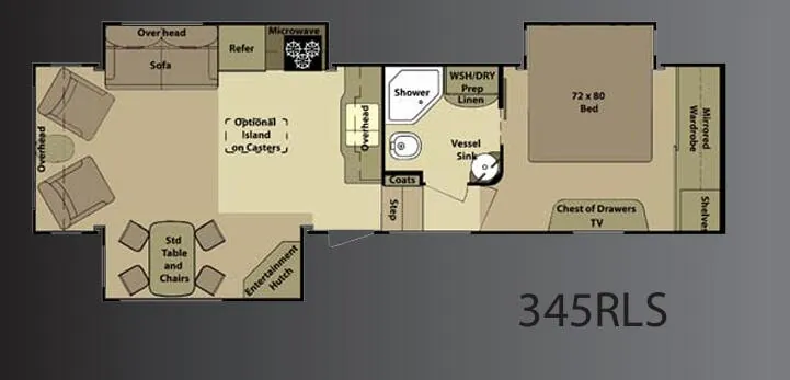 Highland Ridge Open Range 345RLS floor plan