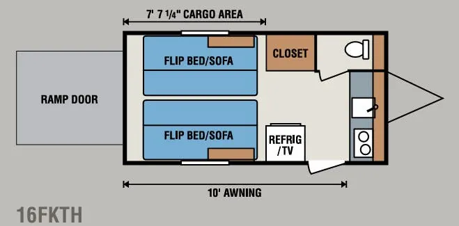 K-Z Sportsmen Classic 16FKTH floor plan