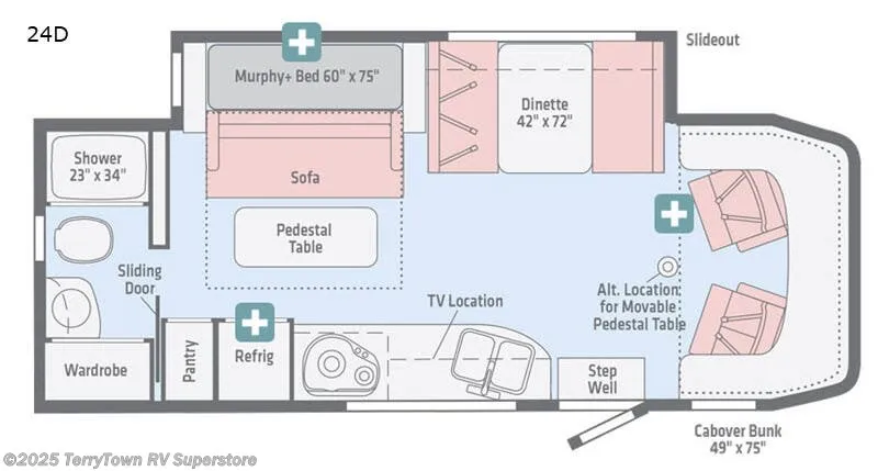 2019 Winnebago View 24D - Floor plan