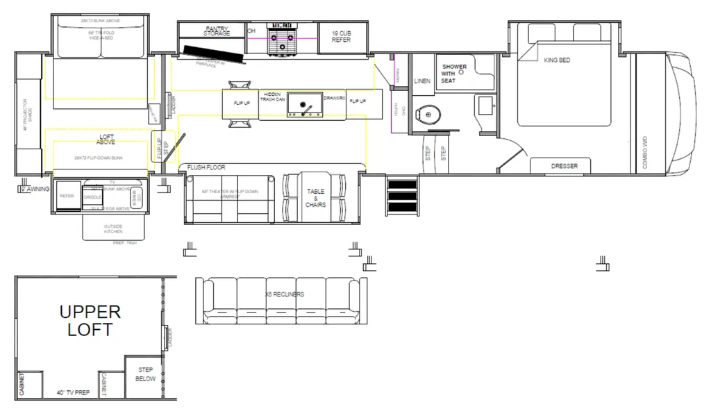 2027 Cherokee Arctic Wolf 37LOFT floor plan