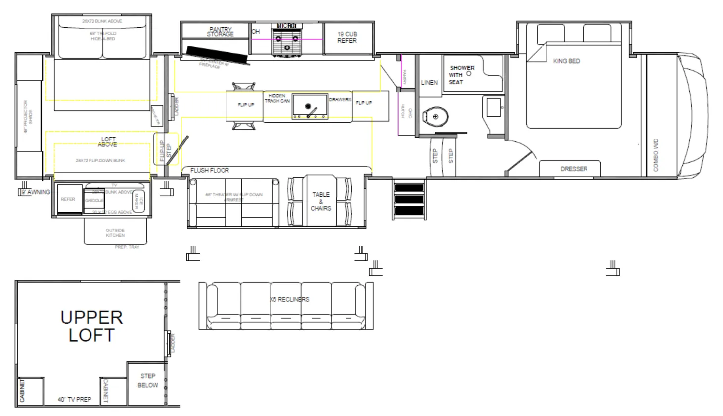2027 Cherokee Arctic Wolf 37LOFT - Floor plan