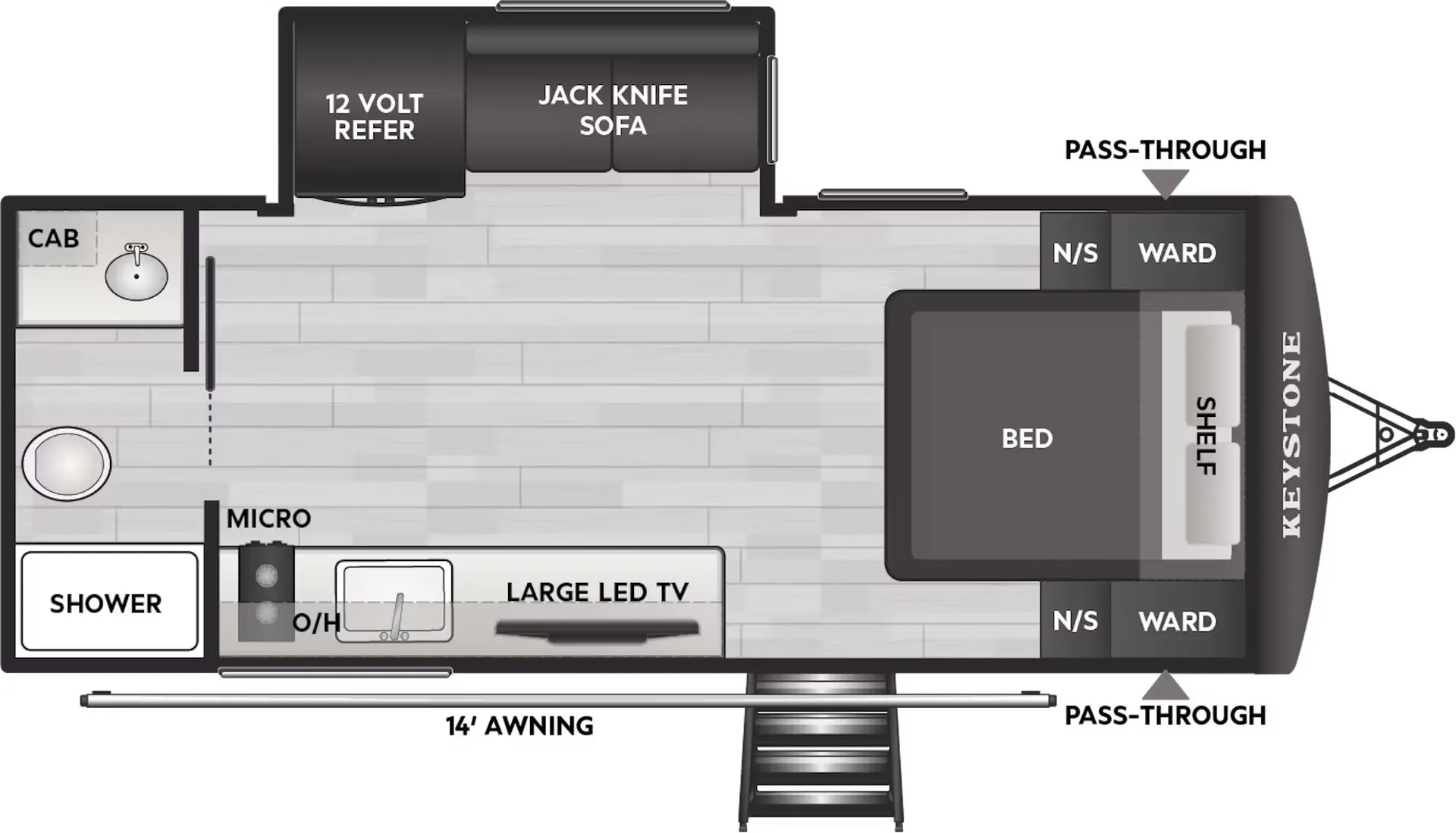 2026 Keystone Passport 180RBC - Floor plan