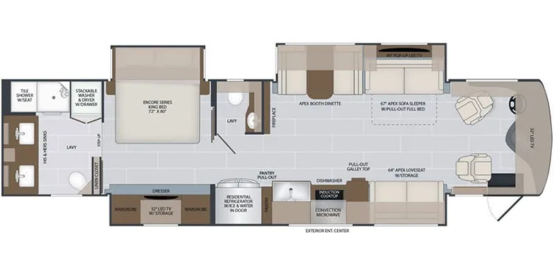 Holiday Rambler Armada 40M floor plan
