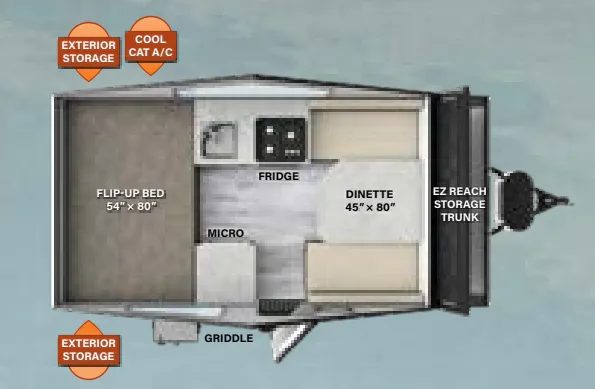 Forest River Rockwood Hard Side A122S floor plan
