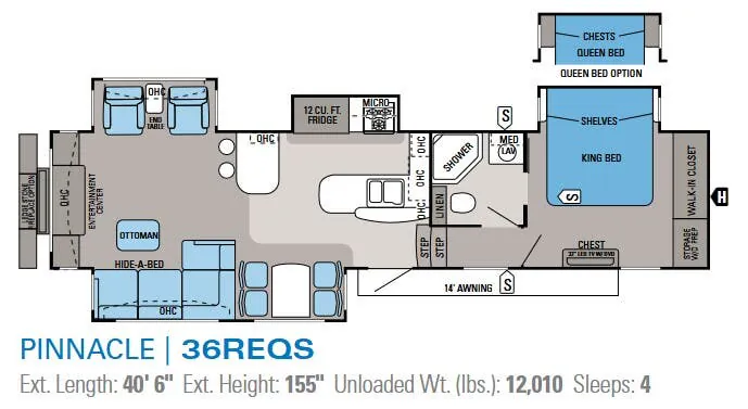 Jayco Pinnacle 36REQS floor plan