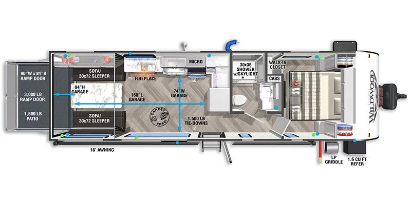 Forest River Wildwood FSX 270RTK floor plan