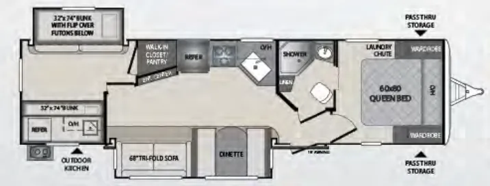 Keystone Premier 31BKPR floor plan