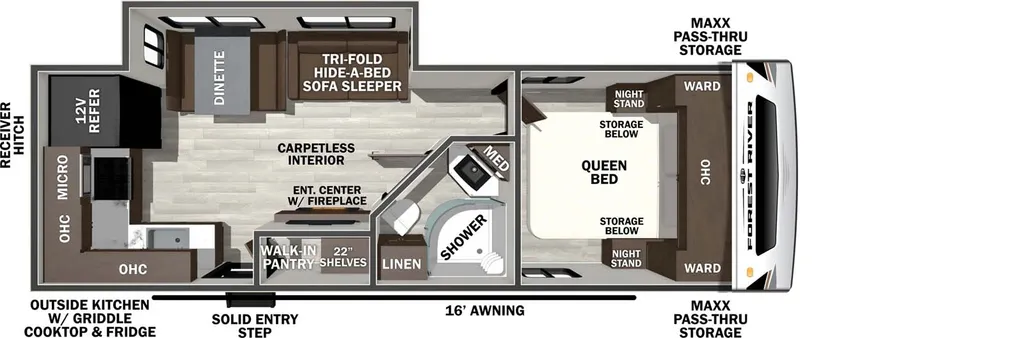 2026 Forest River Wildcat ONE 251CHEF floor plan