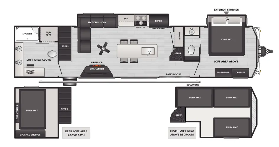 2025 Keystone Retreat 39HBDL - Floor plan