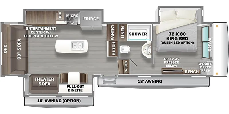 Forest River Riverstone Reserve 3410PMK floor plan