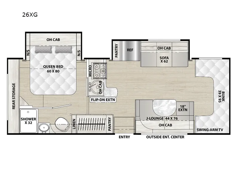 2026 Coachmen Cross Trail XL 26XG floor plan