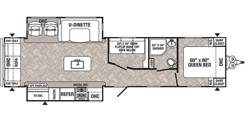 2022 Palomino Puma 32MBDS floor plan