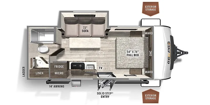 Forest River Rockwood Geo Pro G20FBS floor plan