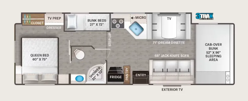 Thor Motor Coach Freedom Elite 31FE floor plan