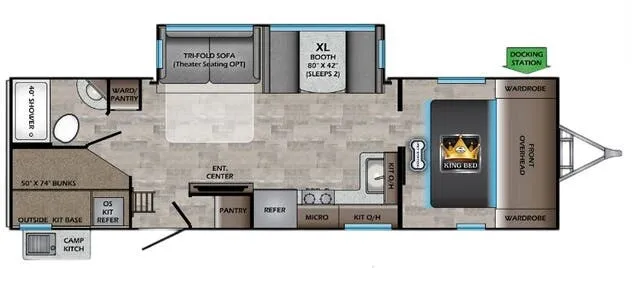 2021 CrossRoads Sunset Trail Super Lite 288BH - Floor plan