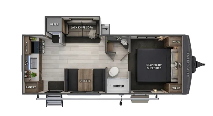 2026 Keystone Hideout 212RKS - Floor plan