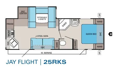 2005 Jayco Jay Flight 25RKS - Floor plan