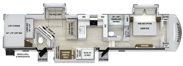 Alliance RV Avenue 38DBL floor plan
