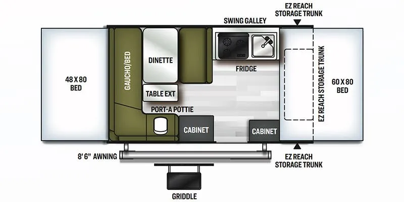 Forest River Flagstaff Sports Enthusiast Package 206STSE floor plan