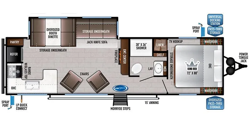 East to West Della Terra 291RK floor plan