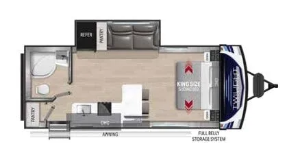 Cruiser RV Twilight Signature 21RB floor plan