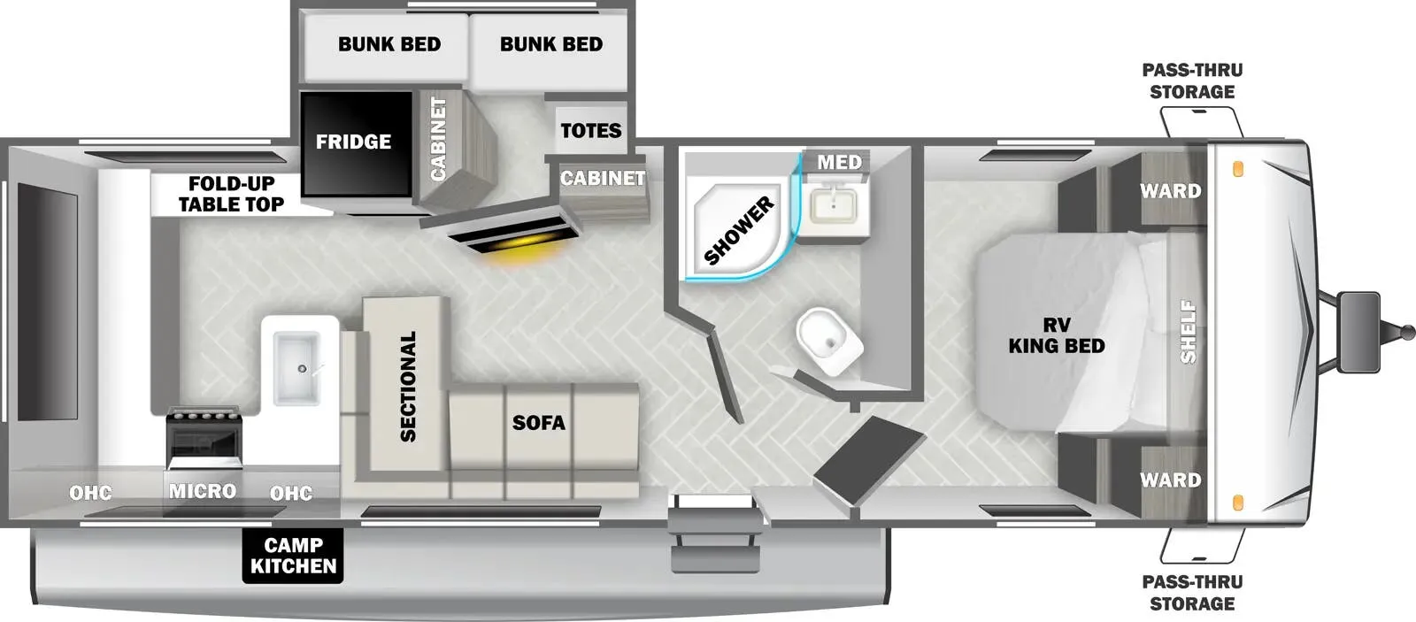 Forest River EVO T2510HBL floor plan