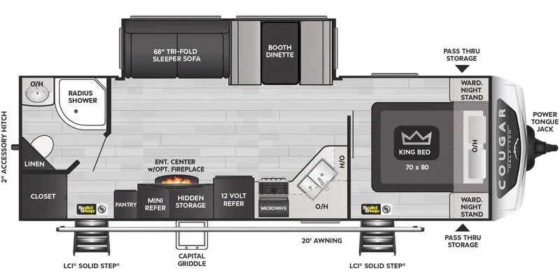 Keystone Cougar Half-Ton West 26RBSWE floor plan