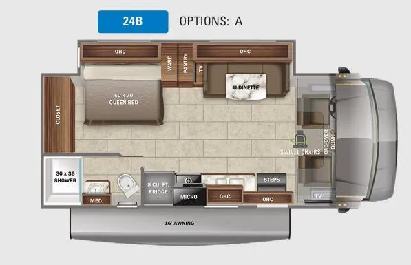 Jayco Redhawk 24B floor plan