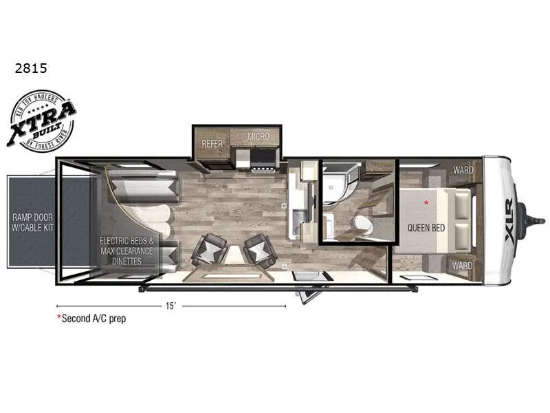 2021 Forest River RV XLR Hyper Lite 2815 - Floor plan