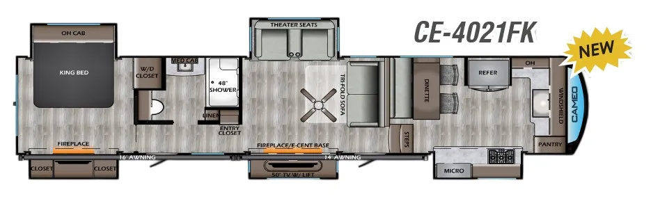 CrossRoads Cameo 4021FK floor plan