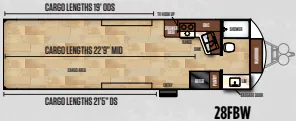 Forest River Work and Play FRP 28FBW floor plan