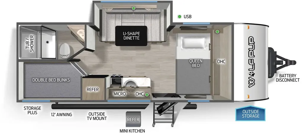 2027 Forest River Cherokee Wolf Pup Black Label 17JWBL floor plan