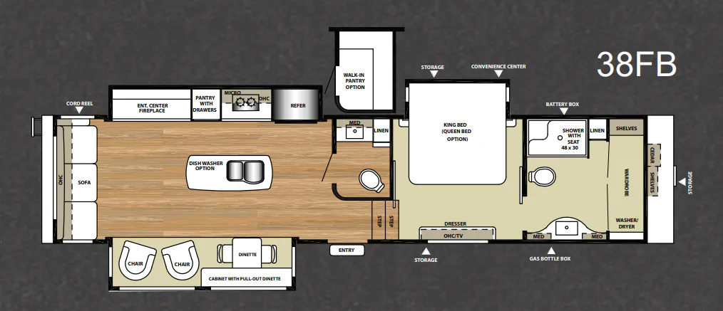 Forest River Riverstone Legacy 38FB floor plan