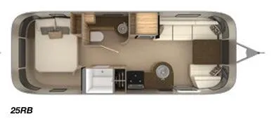2020 Airstream Flying Cloud 25RB floor plan
