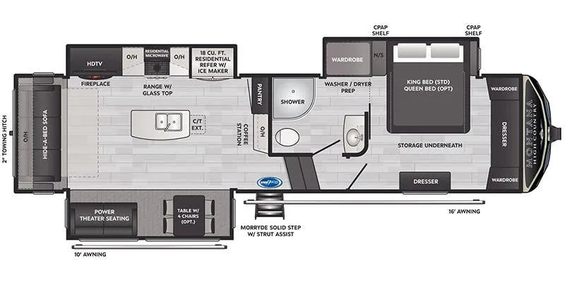 2022 Keystone Montana High Country 295RL - Floor plan