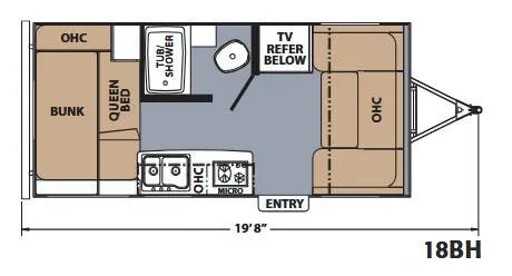 Coachmen Apex 18BH floor plan