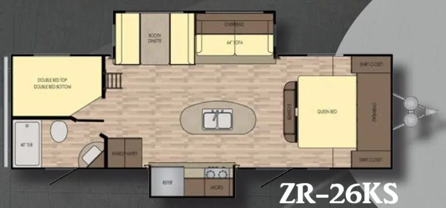 CrossRoads Zinger 26KS floor plan