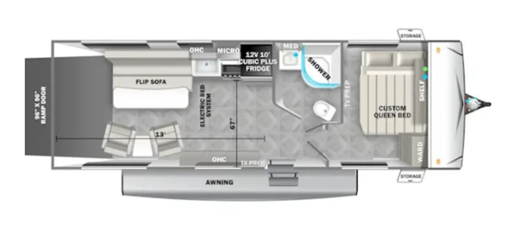 Forest River EVO Lite 2110RTX floor plan