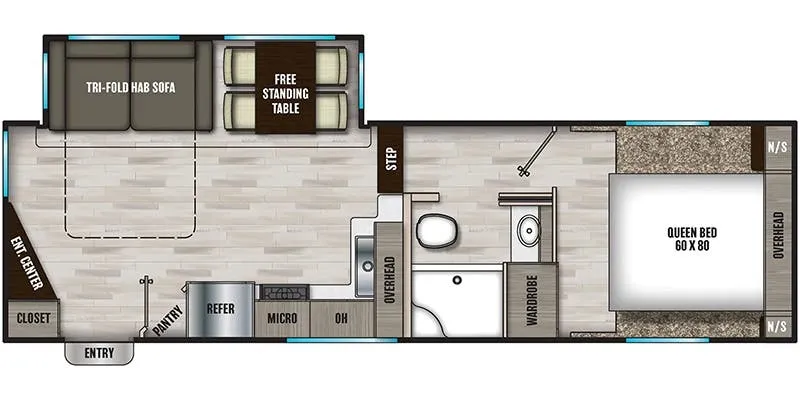 2024 Coachmen Chaparral Lite 25RE - Floor plan