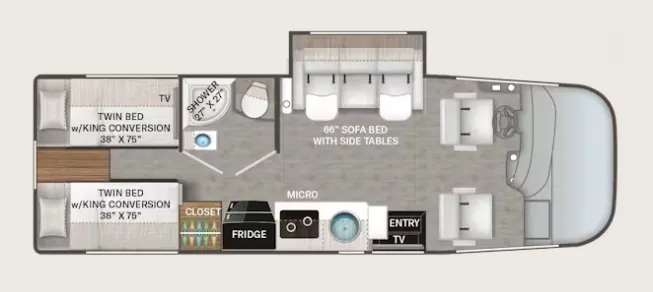 2026 Thor Motor Coach Freedom Traveler A24 - Floor plan