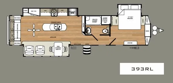 Forest River Sandpiper Destination 393RL floor plan