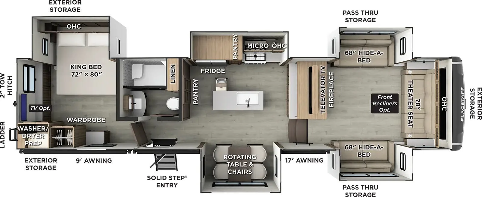 Forest River Flagstaff Classic 402CFL floor plan