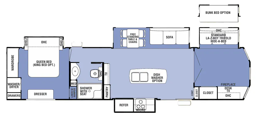 Forest River Cedar Creek Cottage 40CDBR floor plan