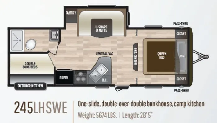 Keystone Hideout LHS 245LHSWE floor plan