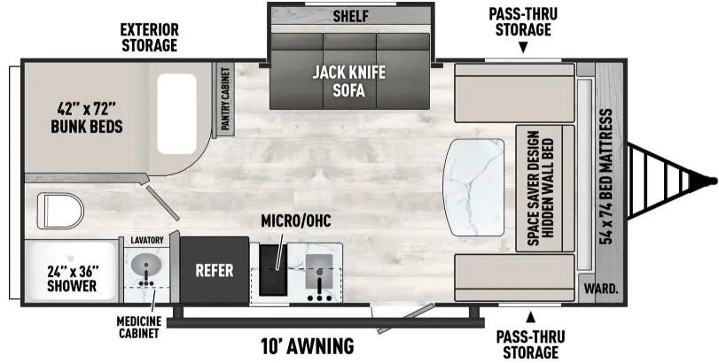 Coachmen Clipper 18DBS floor plan